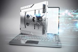 Computer with safe as the cover